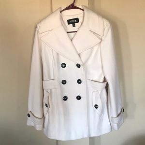 White Coat with Button Detailing